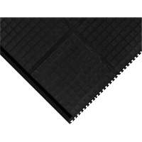 Hog Heaven&reg; Modular Tile 18"  - Corner, Corrugated, 3-1/3' x 3-1/3' x 3/4", Black, Nitrile Distribution Jean Lapalme