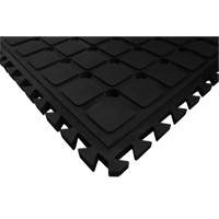 Tuile lat&eacute;rale modulaire drainant Hog Heaven , Ondul&eacute;, 1-1/2' x 1-4/5' x 3/4", Noir, Nitrile Distribution Jean Lapalme