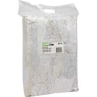 Recycled Material Wiping Rags, Cotton, White, 10 lbs. Distribution Jean Lapalme