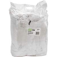 Recycled Material Wiping Rags, Cotton, White, 25 lbs. Distribution Jean Lapalme