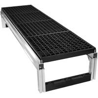 FOUNDATION Open Drainage Modular Aluminum Work Platform Kit, 18" W x 72" D, 400 lbs. Capacity, All-Welded Distribution Jean Lapalme