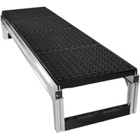 FOUNDATION Diamond-Plate Traction Modular Aluminum Work Platform Kit, 18" W x 72" D, 400 lbs. Capacity, All-Welded Distribution Jean Lapalme