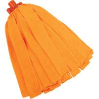 Socket Mop, Orange, Microfibre, Cut Style Distribution Jean Lapalme