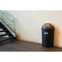 Half-Round Garbage Bin with Lid, Polyethylene, 21 US gal. Distribution Jean Lapalme