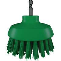 Brosse ronde HyDrive pour perceuse, Soies Tr&egrave;s ferme, Longueur de 3-1/10", Vert Distribution Jean Lapalme