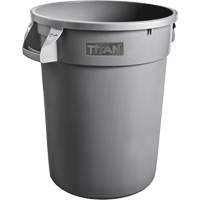 Grey Titan Garbage Container, Plastic, 20 US gal. Distribution Jean Lapalme