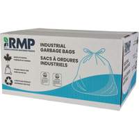Sacs &agrave; d&eacute;chets de calibre industriel, Fort, 30" la x 38" lo, 0,9 mils, Bleu, Capacit&eacute; 88 L (20 gal.) Distribution Jean Lapalme