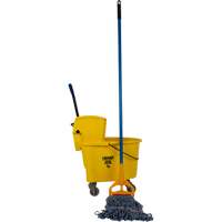 Ensemble professionnel de vadrouille et seau avec t&ecirc;te de vadrouille &agrave; bande blanche de 12 oz, Pression lat&eacute;rale, 8,75 gal. US (35 pintes), Jaune Distribution Jean Lapalme