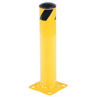 Safety Bollard, Steel, 24" H x 4.5" W, Yellow Distribution Jean Lapalme