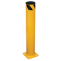 Safety Bollard, Steel, 36" H x 5.5" W, Yellow Distribution Jean Lapalme