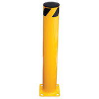 Safety Bollard, Steel, 36" H x 5.5" W, Yellow Distribution Jean Lapalme
