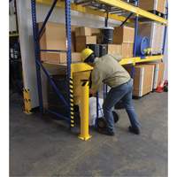 Bollard, Steel, 42" H x 5-1/2" W, Yellow Distribution Jean Lapalme