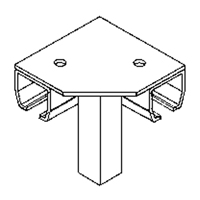 Raccord pour joint d'angle de 90° pour murs-rideaux mont&eacute;s au sol Distribution Jean Lapalme
