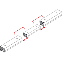 &eacute;clisse pour rail de roulement de mur-rideau Distribution Jean Lapalme