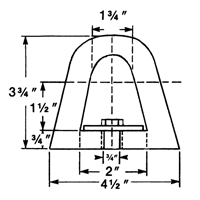 Extruded Rubber Dock Fenders, Rubber, 4-1/2" W x 12" L x 3-3/4" D Distribution Jean Lapalme