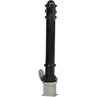 Removable Ornamental Bollards, Steel, 40" H x 4-1/2" W, Black Distribution Jean Lapalme