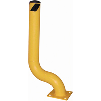 Offset Bollard, Steel, 36-1/8" H x 8" W, Yellow Distribution Jean Lapalme