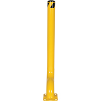 Offset Bollard, Steel, 54" H x 4-1/2" W, Yellow Distribution Jean Lapalme