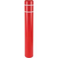 Capuchons en polyethylene pour borne de protection, 4-1/2" dia. x 52" l, Rouge Distribution Jean Lapalme