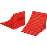 General Purpose Wheel Chocks, Polyurethane, Orange, 8" W x 11-1/4" D x 8-1/4" H Distribution Jean Lapalme