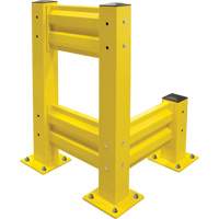Barri&egrave;re de s&eacute;curit&eacute; de qualit&eacute; industrielle, Acier, 19" lo x 12" h, Jaune s&eacute;curit&eacute; OSHA Distribution Jean Lapalme