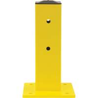 Poteau pour barri&egrave;re de s&eacute;curit&eacute;, Acier, 5" lo x 17" h, Jaune s&eacute;curit&eacute; OSHA Distribution Jean Lapalme