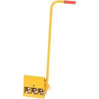 Ergo Handle Wheel Chock, Steel, Yellow, 8" W x 10-3/4" D x 9-1/8" H Distribution Jean Lapalme