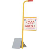 Cale pour pneus avec poign&eacute;e et panneau, 7" la x 11-7/8" p x 7-11/16" h Distribution Jean Lapalme