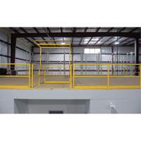 Barri&egrave;re de s&eacute;curit&eacute; pour mezzanine, 68-1/2" lo x 42" ha, 80-1/16" &eacute;lev&eacute;e, Jaune Distribution Jean Lapalme