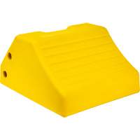 Heavy-Duty Wheel Chocks, Urethane, Yellow, 15-1/2" W x 17-7/10" D x 10" H Distribution Jean Lapalme