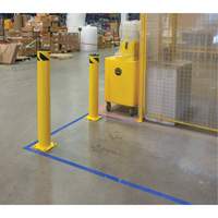 Safety Bollard, Steel, 36" H x 5-1/2" W, Yellow Distribution Jean Lapalme