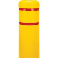 Capuchon en poly&eacute;thyl&egrave;ne pour borne de protection, 6-5/8" dia. x 52" l, Rouge/Jaune Distribution Jean Lapalme