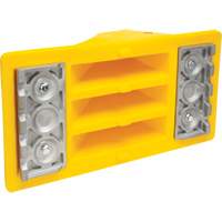 Cales de roue avec surface antid&eacute;rapante en aluminium, Polyur&eacute;thane, Jaune s&eacute;curit&eacute; OSHA, 11-1/4" la x 21" p x 12-1/4" h Distribution Jean Lapalme
