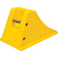Wheel Chocks with Rubber Tread, Polyurethane, Yellow, 11-1/4" W x 21" D x 12-1/4" H Distribution Jean Lapalme
