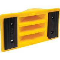 Wheel Chocks with Rubber Tread, Polyurethane, Yellow, 11-1/4" W x 21" D x 12-1/4" H Distribution Jean Lapalme