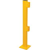 Poteau d'extr&eacute;mit&eacute; pour garde-corps l&eacute;gers, Acier, 42" h, Jaune s&eacute;curit&eacute; OSHA Distribution Jean Lapalme