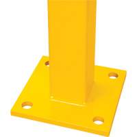 Poteau de coin pour garde-corps l&eacute;gers, Acier, 42" h, Jaune s&eacute;curit&eacute; OSHA Distribution Jean Lapalme