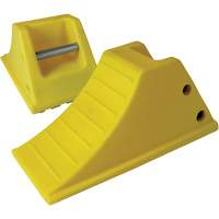 40 Ton Large Equipment Wheel Chock with Grip Pads, Urethane, Yellow Distribution Jean Lapalme