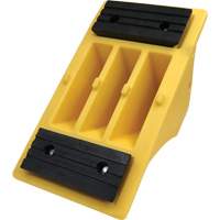 75 Ton Large Equipment Wheel Chock with Grip Pads, Urethane, Yellow Distribution Jean Lapalme
