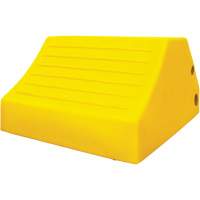165 Ton Large Equipment Wheel Chock with Handle & Hole, Urethane, Yellow Distribution Jean Lapalme