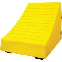 400 Ton Large Equipment Wheel Chock with Handle & Hole, Urethane, Yellow Distribution Jean Lapalme
