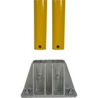 Safety Gate Railing, Steel, 84" L x 42" H, Yellow Distribution Jean Lapalme