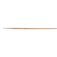 Pinceau de forme ronde en soies blanches pures pour marquage, Largeur de la brosse de 9/64", Soie blanche, Manche &agrave; Bois Distribution Jean Lapalme