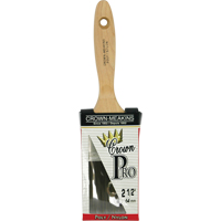Pinceau &agrave; soies angulaires Crown Pro, Poly/nylon, Manche Bois, Largeur de 2-1/2" Distribution Jean Lapalme