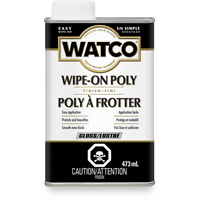 Teinture &agrave; essuyage en poly Watco, 473 ml, Transparent, Brillant Distribution Jean Lapalme