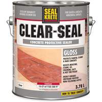 Produit d&eacute;tanch&eacute;it&eacute; protecteur Seal-Krete, 3,78 L, &agrave; l'eau, Brillant, Transparent Distribution Jean Lapalme