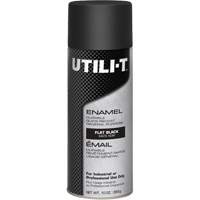 Peinture-&eacute;mail en a&eacute;rosol polyvalent UTILI-T, Noir, Fini mat profond, 10 oz/283 g, Canette a&eacute;rosol Distribution Jean Lapalme
