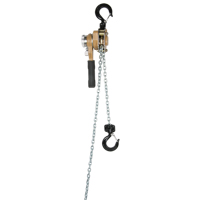 Heavy Duty Gold Series Lever Chain Hoist, 10' Lift, 500 lbs. (0.25 tons) Capacity, Alloy Steel Chain Distribution Jean Lapalme