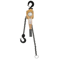 Heavy Duty Gold Series Lever Chain Hoist, 5' Lift, 6000 lbs. (3 tons) Capacity, Alloy Steel Chain Distribution Jean Lapalme