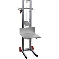 Platform Lift Stacker, Hand Winch Operated, 400 lbs. Capacity, 58" Max Lift Distribution Jean Lapalme